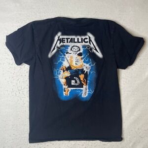 Metallica‎ Ride The Lightning T Shirt Black Size Medium Graphic Tee Concert Tour